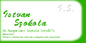 istvan szokola business card